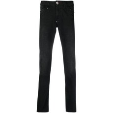 필립플레인 로고 장식 슬림 진