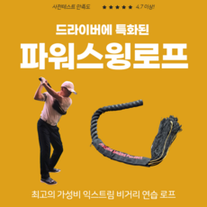드라이버 비거리용 코어근육 강화 스윙 로프, 1개