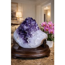 天然紫水晶洞擺件｜招財納福、淨化磁場、提升居家能量｜風水擺飾, 紫水晶