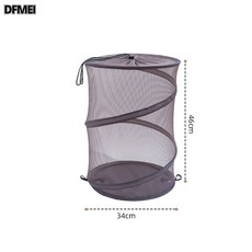 DFMEI 大號圓筒形摺疊髒衣籃家用束口髒衣簍髒衣服收納筐日用品家居批發, 1個, 如圖