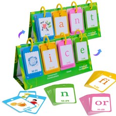 嗨購 119張新款英文組詞臺式教育卡片卡通圖案兒童學習卡啟蒙閃卡, T01042799