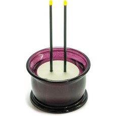 11838393 향 제사향 법당향 절향 사찰향 불단용 LED 향로가 달린 전자 배터리식 와인 레드 불을 사용하지 않음 뜨겁지 않은 유리 홀더 멋스러움