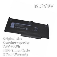 60WH MXV9V 노트북 배터리 Dell Latitude 13 7300 5300 5310 14 7400 2-in-1 시리즈 5VC2M 829MX 용