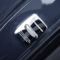 ((M-Automotive)) BMW 3 4 시리즈 F바디 도어 스트라이커 락 잠금 걸쇠 녹 기스방지 로고형 커버 호환제품, 카본