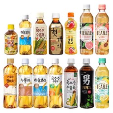 차음료 16종 20페트모음 하늘보리/옥수수수염차/누룽지차/현미차/티즐제로/헛개차, 340ml
