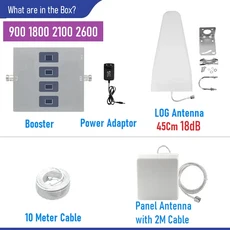 18dB 안테나 셀룰러 5G LTE 리피터 800 핸드폰 신호 Gsm 인터넷, 03 900 1800 2100 2600