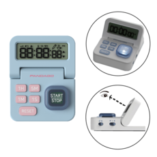 판다고 공부 타이머 인체공학 디자인 90도 시야각 수능 불빛알람 볼륨조절, 1개, 블루