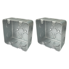 드림공간 철 매입박스 사각 콘센트박스 매입복스 스위치 54mm, 2개
