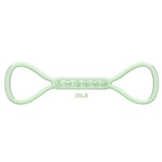 DIU 8字拉力器八字硅膠瑜伽輔助家用彈力帶健身器材女開肩美背彈力帶, 1個, 綠色35LB