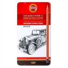 KOH-I-NOOR 1510 素描繪圖鉛筆 12入組 (8B-2H), 1個