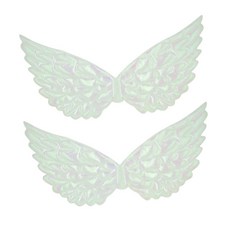 요정 천사 날개 파티 할로윈 코스튬 분장 소품, 2개, 펄 화이트