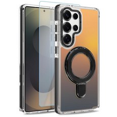MOWIME Magnetic for Samsung Galaxy S25 Ultra Case with 360° Stand [Compatible with Magsafe] [Fluo