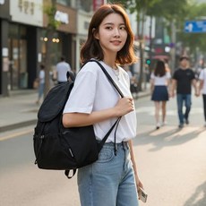 오르벨라 가벼운 기저귀가방 백팩 방수 대용량, 블랙