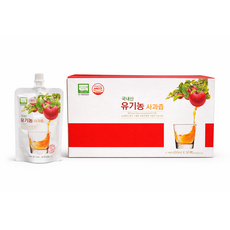 뚜껑으로 돌려따먹는 국내산 유기농사과즙, 30팩, 100ml