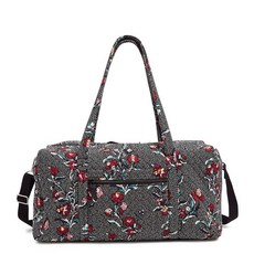 베라 브레들리 여성용 면 라지 여행용 더플 백 다년생 느와르 도트