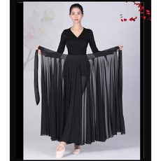 모던 클래식 댄스 스커트 스트랩 하프 쉬폰 드리프팅 스타일 그랜드 토스 신장