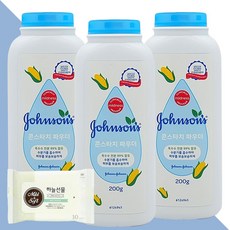 존슨즈 콘스타치 파우더 200g 3개(+하늘선물 물티슈 10매), 3개