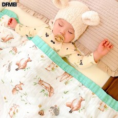 DFMEI 竹棉嬰兒浴巾兒童被蓋毯新生兒抱被襁褓幼兒園被包巾, 如圖