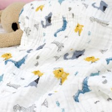 유아 아동 아기 통기성 좋은 고급 면사 주름 6겹 이불OC_0126VoR, 딸기