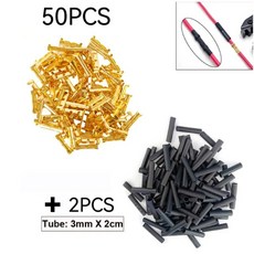 도킹 터미널 U형 탭 453 전기 케이블 커넥터 이중 30/50/ 00/200pcs, 50개, U형 탭 453 커넥터 50개(2튜브)
