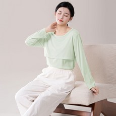 임산부 봄 수유복 긴팔티 패션 캐주얼 임부 수유 티셔츠 루즈핏 긴팔 수유 상의 YLP