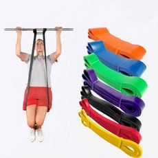 홈트인 라텍스 풀업밴드 턱걸이 보조 철봉 - 7단계 운동용 고무 밴드, 옐로우, 1개