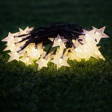 30LED太陽能氣泡球燈 650公分氣泡球燈串 LED氣泡球燈 太陽能串燈 防水聖誕燈 太陽能防水燈串, 1個, 星星燈-暖光