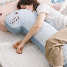 여름 쿠션 인형 공룡 냉감 바디필로우 쿨링 긴베개, 그레이