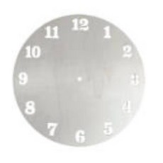 數字時光木質鐘板︱木製時鐘板 木器 木胚 白胚 素胚 拼貼 彩繪 幼兒園 安親班 手作材料︱麥手作, 1個