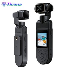 Tivona 초소형 액션캠 wifi 고화질 브이로그카메라 180도 회전렌즈 자전거블랙박스 오토바이블랙박스 32G, 블랙, FT989