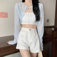 비치시스루 가디건 볼레로 수영복 커버업 발레 요가