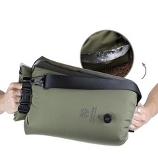 노이툴롭 워시백 휴대용 세탁기 - 15L 완전 방수 드라이백 - 경량 컴팩트 나일론 세탁기 - 휴대용 수동 세탁기 세탁 가방 그레이, Olive