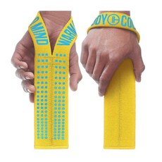 WARM BODY COLD MIND WBCM 拉力帶，加厚耐磨，輔助背部訓練，提升抓握力, WBCM 黃藍, 1個