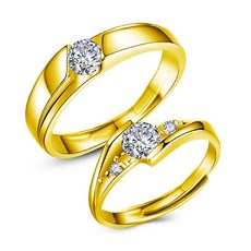 紐約精品 莫桑鑽石戒指 925純銀婚戒 開口戒 0.5克拉對戒