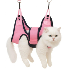 바람펫 강아지 고양이 해먹 미용 거치대 M, 핑크, 1개