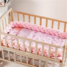 新品 3股1米2米3米4米麻花辮兒童房打結牀圍嬰兒防撞圍欄牀圍編織長條 副廠商品, 12,3股2米, 1個