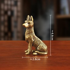 十二生肖擺件 立體狗造型 銅製工藝 文玩茶寵 本命年禮物 傳統工藝品+黃銅大號(狗)生肖擺件