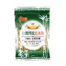 達正食品 台灣在地甘蔗生產 優質台灣傳統紅冰糖600g, 1個