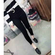 JinG 扣環高腰褲