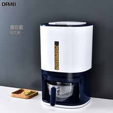 DFMEI 家用按壓計量米桶5Kg裝大米雜糧桶密封桶防蟲防潮廚房自動出米桶, 1個, 10kg(新老包裝交替發貨)