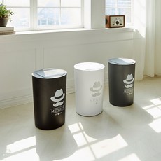 LVAI 뮤첸 원형 휴지통 10리터, 화이트, 2개