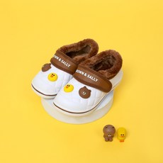 LINE FRIENDS 刷毛室內鞋 熊大&莎莉