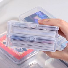 [비모어드] 다용도 PP 플라스틱 틴 케이스 가로 9.5cm 미니수납 포카 탑로더 볼꾸파악세사리 전자부품 피스 공구 샘플 사은품 랜깡 자구 소품정리함, 5개, 투명