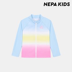 네파키즈 (키즈)컬러링 래시가드 집업 탑_KKD3001_L01