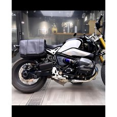 德國Furchtlos 富合樂斯 BMW R nineT R9T 重機復古馬鞍包 附防雨罩 可拆卸側背包, 古雅灰,12L (27*34*12.5cm )