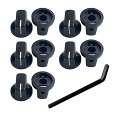 10Pcs 플라스틱 플러시 헤드 기타 노브 기타 앰프 효과 페달 노브 교체 포인터 제어 노브 기타 부품, 10개, 검은, 흑색의, 11JJ700932_YJP