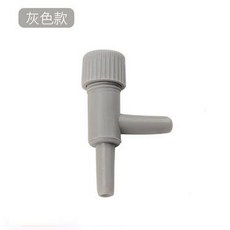 魚缸增氧泵調氣閥 適用於4mm氧氣管, 下型4mm空氣開關灰色, 1套