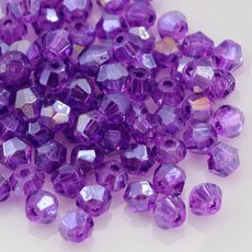 크리스탈 비즈 주판알 4mm 투명 AB 유리 마름모 비즈공예재료, 1세트, A6080