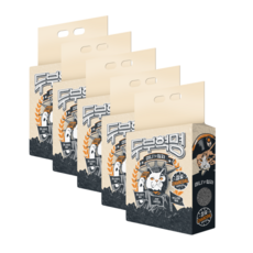 두부혁명 미니입자 고양이 모래, 2.5kg, 5개, 참숯향