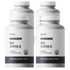 라휘 류신 단백질 타블렛 프리미엄 정 단백질 보충제 6000mg, 4개, 60정